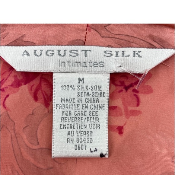 Augustus silk pink peach 100% silk slip - Picture 6 of 6